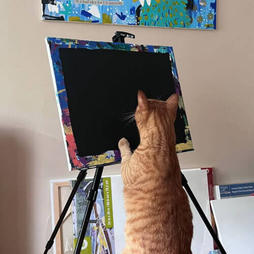 Mysz painting process