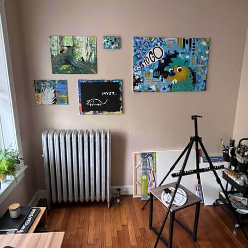 Mysz painting process